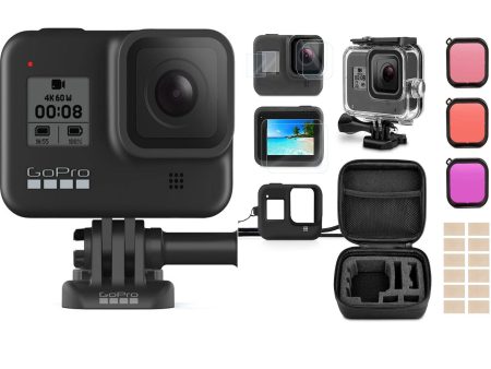 GoPro HERO8 Black w  Housing Case for Protective Shell with Anti Fog Inserts and Filter Kit Suitable for Underwater Diving Photography 60M Discount