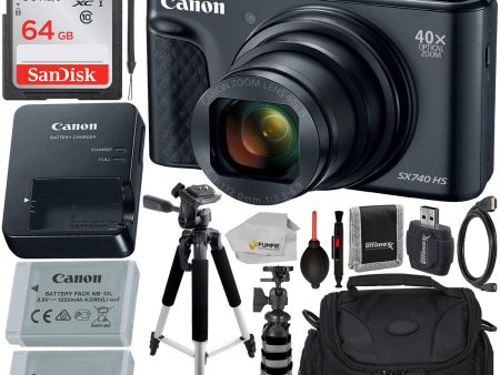 Canon PowerShot SX740 (black silver) Essential Accessory Bundle Discount