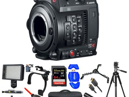 Canon EOS C200 Cinema Camera (EF-Mount) NTSC PAL | 64GB | LED Light | Tripod Bundle Online