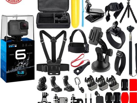 GoPro HERO6 Black 12 MP Waterproof Camera Accessories Kit w  Carrying Case & More Online Hot Sale