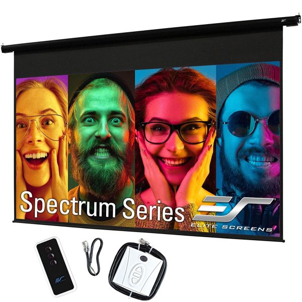 Elite Screens 84" Spectrum Electric Motorized Projector Screen Home Theater 8K 4K Ultra HD Ready Projection Supply