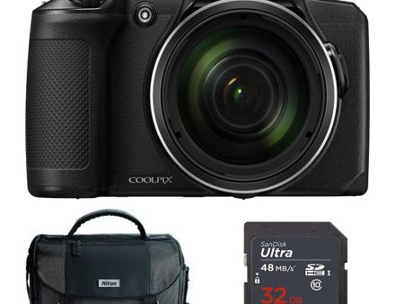 Nikon COOLPIX B600 Digital Camera (Black) with Nikon Carrying Case & Sandisk 32GB Memory Card Package Online