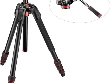 Manfrotto 475B Professional Tripod Legs (Black) & 502HD Pro Video Head with Flat Base Sale