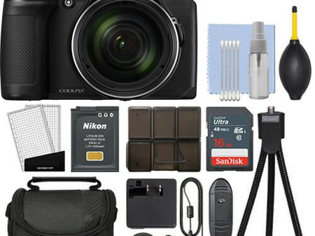 Nikon COOLPIX B600 Digital Camera (Black) with 16GB Memory Card Starter Package Online Sale