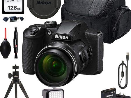 Nikon COOLPIX B600 Digital Camera (Black) with 128GB Memory Card | Nikon Tripod & More For Cheap