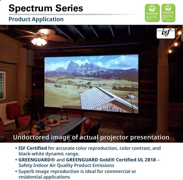 Elite Screens 84" Spectrum Electric Motorized Projector Screen Home Theater 8K 4K Ultra HD Ready Projection Supply