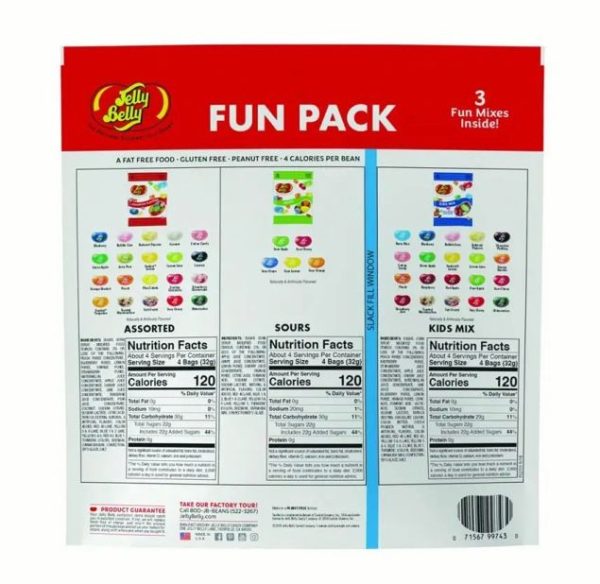 Jelly Belly, Assorted, Sours and Kids Mix Fun Pack Candy For Sale