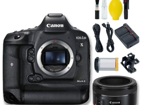 Canon EOS-1D X Mark II DSLR Camera with Canon 50mm 1.8 STM Lens Basic Kit For Discount