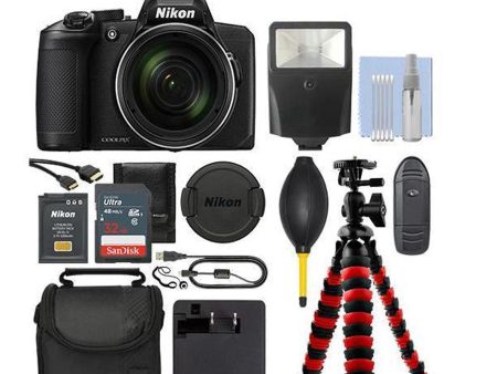 Nikon COOLPIX B600 Digital Camera (Black) with 32GB Deluxe Accessory Package Hot on Sale