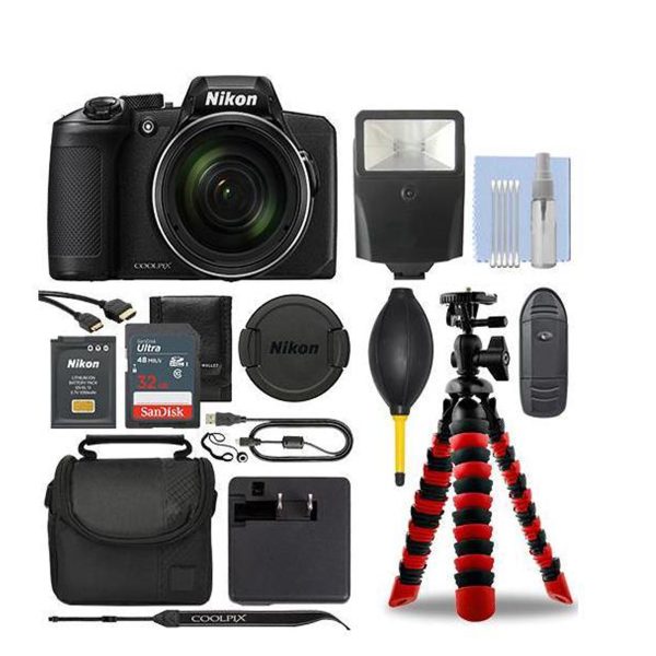 Nikon COOLPIX B600 Digital Camera (Black) with 32GB Deluxe Accessory Package Hot on Sale