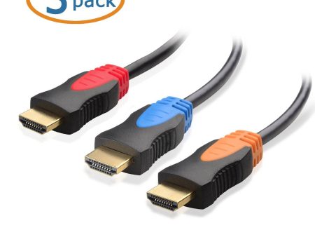 NJA Gold Plated High Speed HDMI Cable, 6 Feet (3 Pack) Online Hot Sale