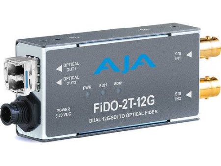 AJA 2-Channel 12G-SDI to Single-Mode LC Fiber Transmitter Fashion