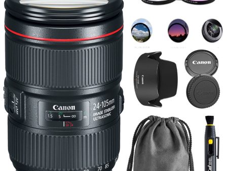 Canon EF 24-105mm f 4L IS II USM Lens USA Starter Kit For Sale