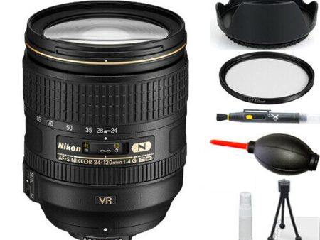 Nikon AF-S NIKKOR 24-120mm f 4G ED VR Zoom Lens Starter UV Filter Kit Fashion