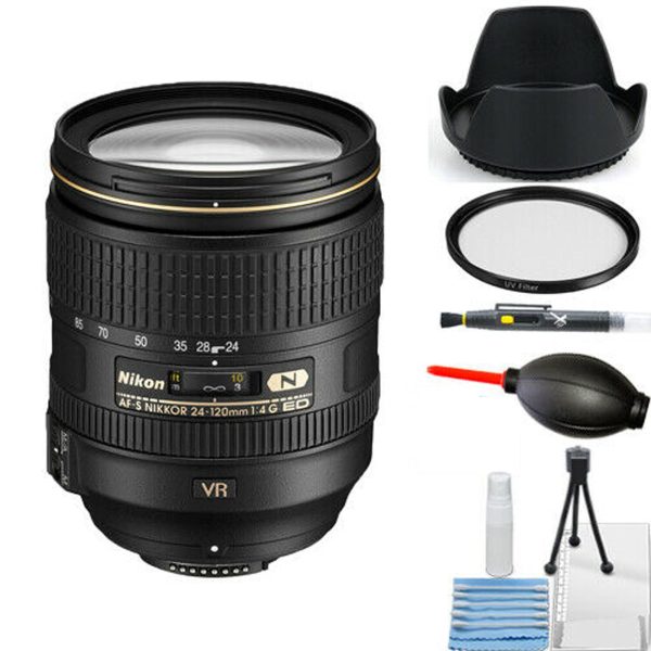 Nikon AF-S NIKKOR 24-120mm f 4G ED VR Zoom Lens Starter UV Filter Kit Fashion