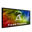 NJA Screens 100 inch Fixed Frame Projector Screen Wall Mount 16:9 8K 4K Ultra HD 3D Ready CINEWHITE UHD-B Black 100" Projection Screen Hot on Sale