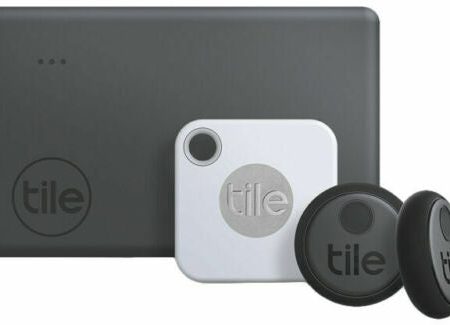 Tile Essentials (2020) 4-pack (1 Mate, 1 Slim, 2 Stickers) Bluetooth Tracker Fashion