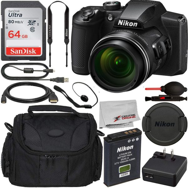 Nikon COOLPIX B600 Digital Camera W  Accessory Bundle SanDisk Ultra 64GB SDXC Memory Card | Carrying Case | Micro HDMI to HDMI | More on Sale