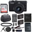 Canon EOS M200 Mirrorless Digital Camera with 15-45mm Lens (Black White) w  Sandisk 128GB Memory Card Starter Package Fashion