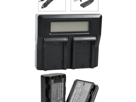 Dual Battery Charger W  2X NP-FZ100 Batteries Set for Sony 9, A9, 9R, A9R, 9S, A9S, A7III, A7RIII, A7R3 Camera With USB Port as BC-QZ1 For Sale