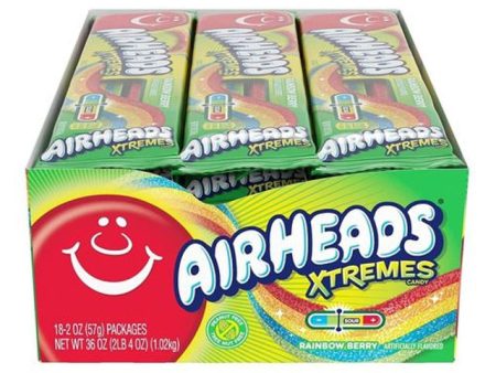 Airheads Xtremes Rainbow Berry 18 pieces For Sale