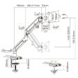 GU70 Series Premium Gas Spring Arms with USB - Pole based For Sale