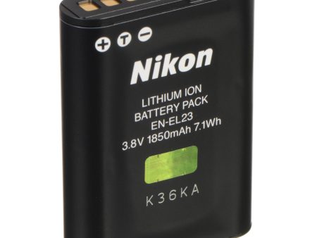 Nikon EN-EL23 Rechargeable Lithium-Ion Battery (3.8V, 1850mAh) Online now