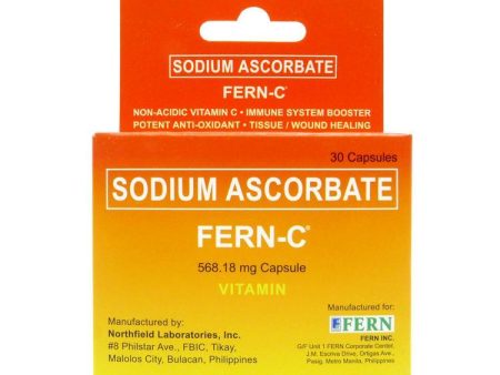 Fern C Sodium Ascorbate (non-acidic) 568.18mg (30 capsules) For Discount