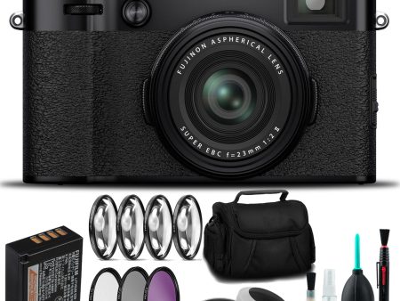 FUJIFILM X100V Digital Camera (Black) with Addtional Accessories Starter Kit Online now