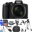 Nikon COOLPIX B600 Digital Camera (Black) with 32GB Memory Card Essential Bundle Online now