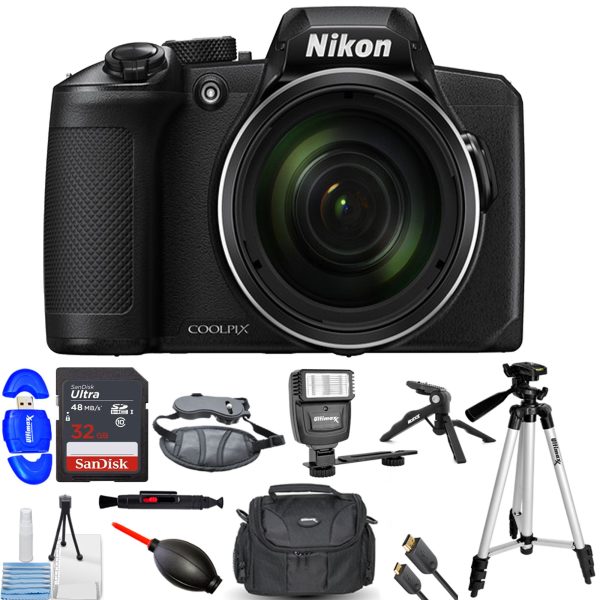 Nikon COOLPIX B600 Digital Camera (Black) with 32GB Memory Card Essential Bundle Online now