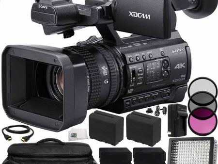 Sony PXW-Z150 4K XDCAM Camcorder 64GB Bundle 14PC Accessory Kit Hot on Sale