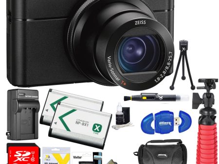 Sony DSC-RX100 V 20.1MP Cyber-shot Digital Camera + 64GB Dual Battery Accessory Kit For Sale