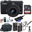 Canon EOS M200 Mirrorless Digital Camera with 15-45mm Lens (Black White) with Sandisk 16GB Memory Card Bundle For Sale