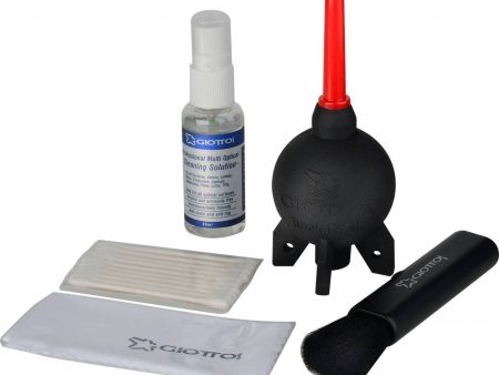 Giottos Optical Cleaning Bundle with Rocket Air Blaster, Brush & Liquid. Supply