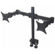 2x LCD Monitor arm Black (10kg Tilt, Swivel, Rotate) Online now